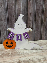 Load image into Gallery viewer, Ghost with BOO banner DIY kit without supplies