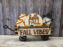 Load image into Gallery viewer, Fall vibes lantern wagon insert
