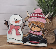 Load image into Gallery viewer, Snowman and highland DIY kit
