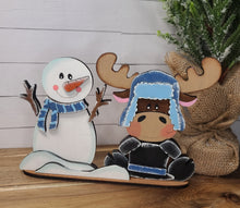 Load image into Gallery viewer, Snowman with Moose DIY kit
