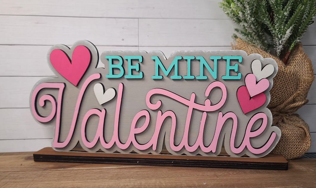 DIY KIT - Be mine valentine word art