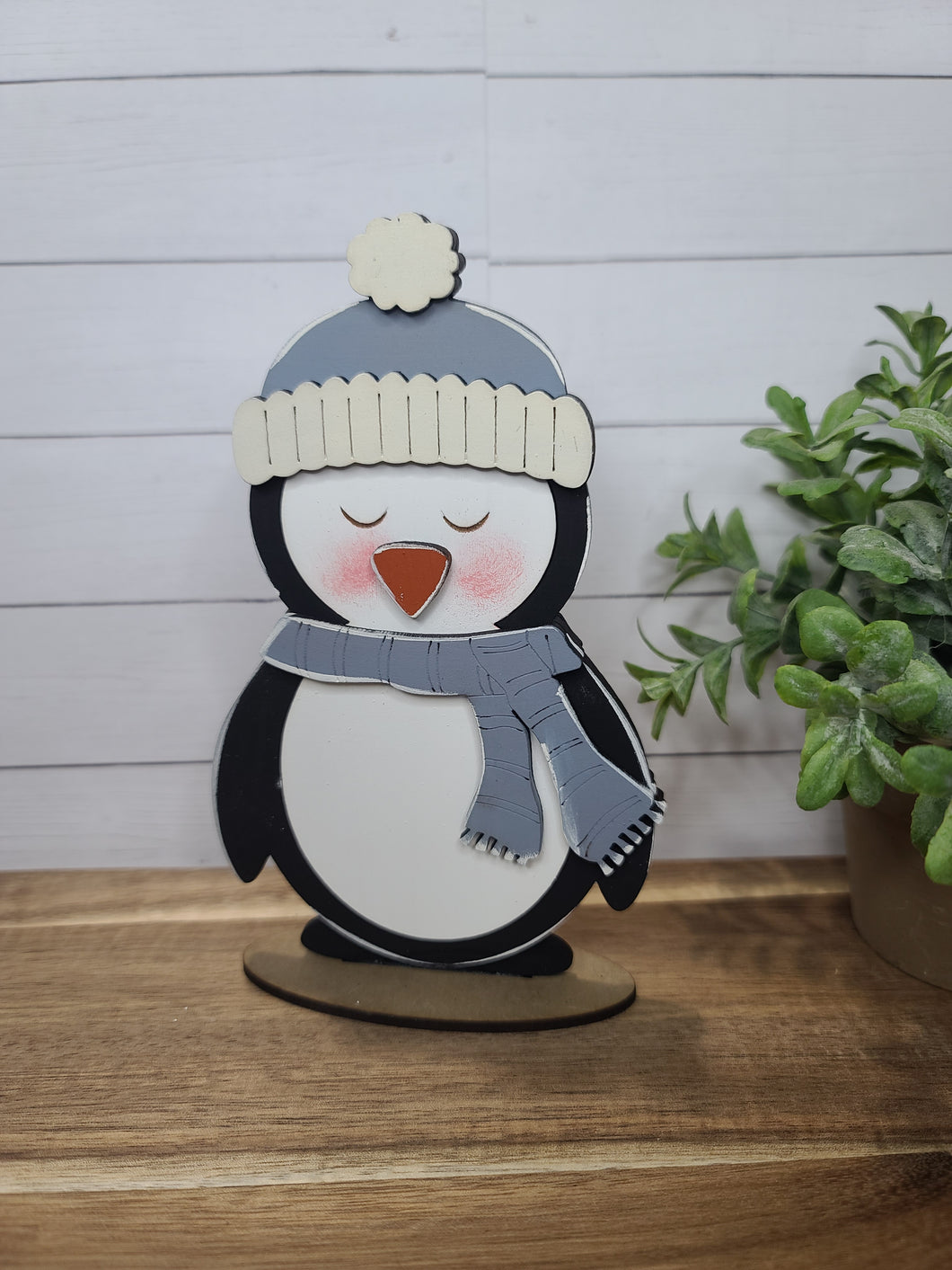 Penguin with hat sitter DIY kit