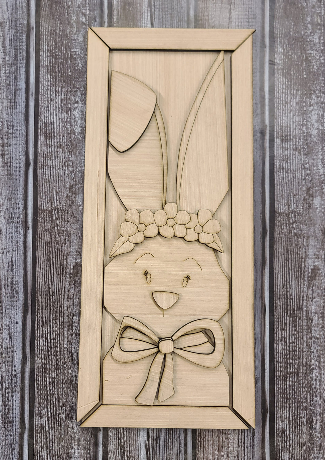 DIY girl framed bunny