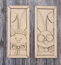 Load image into Gallery viewer, DIY framed bunny pair
