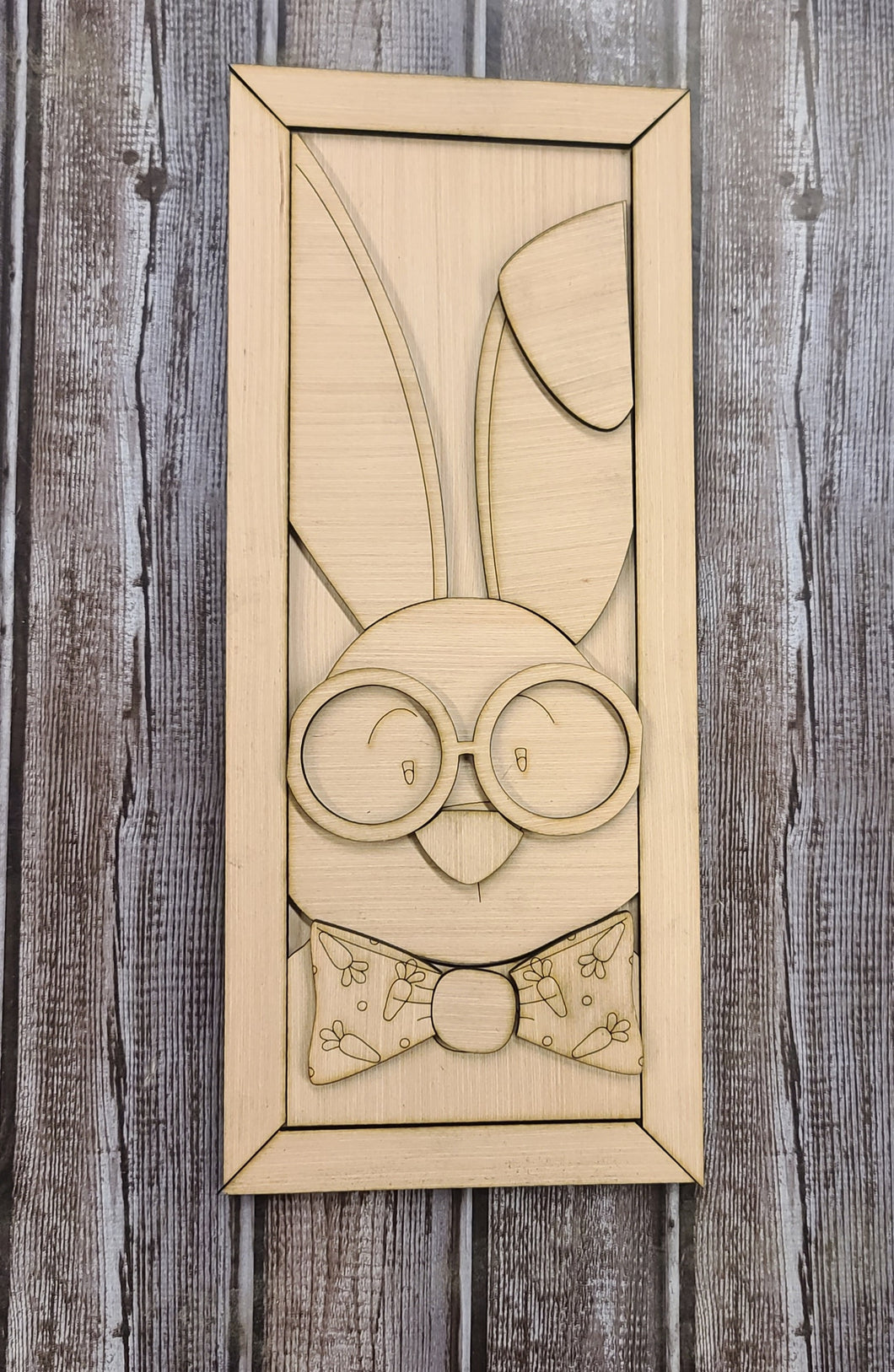 DIY framed boy bunny