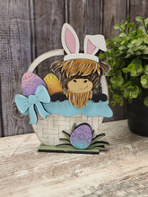 Load image into Gallery viewer, DIY Easter basket with highland cow

