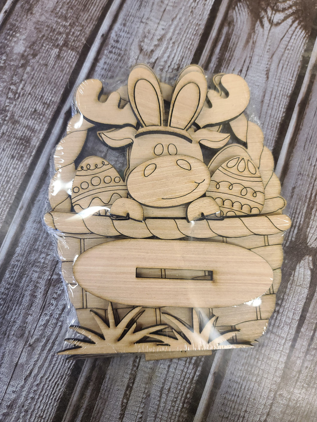 Moose in Easter basket diy kit