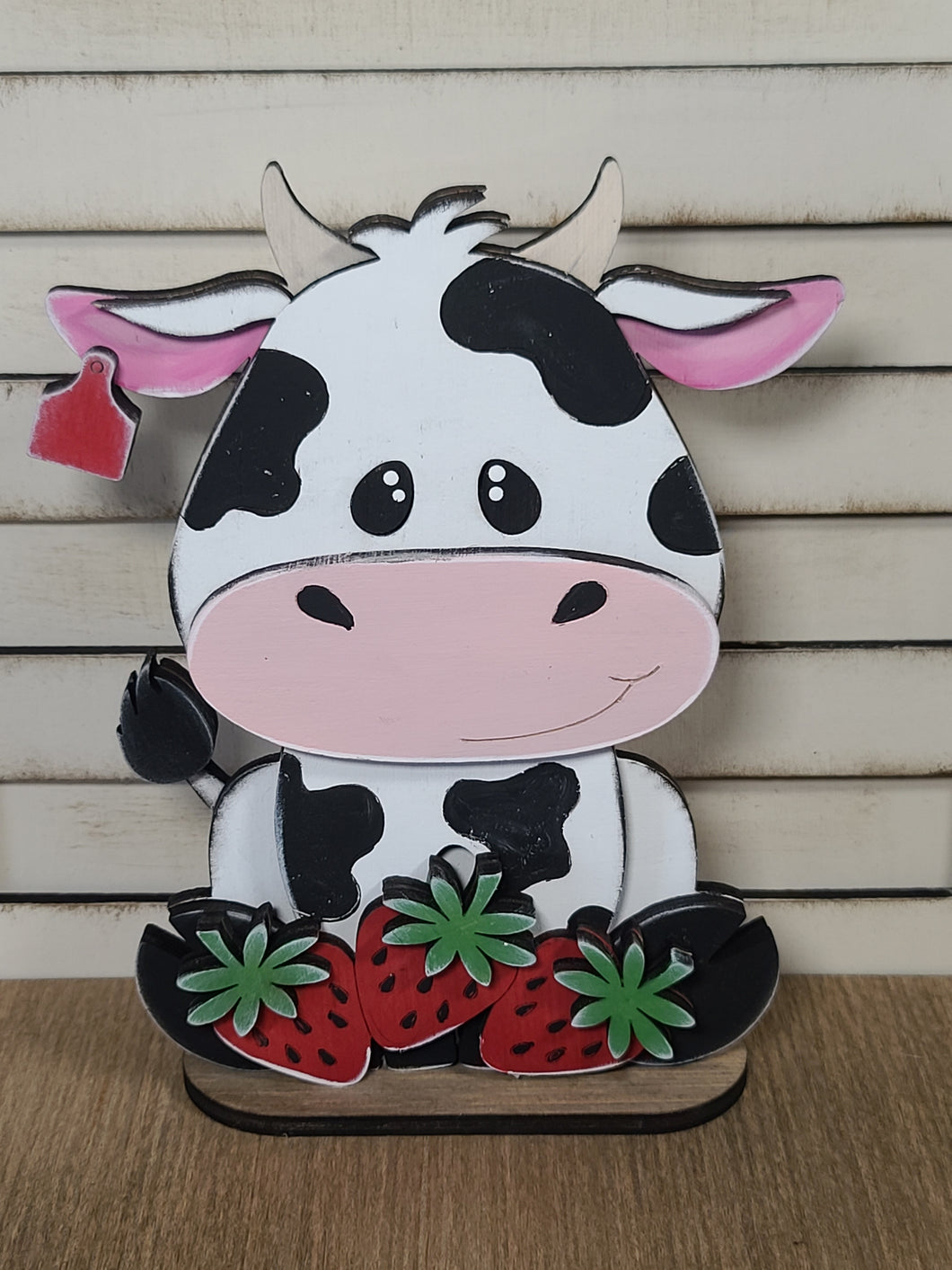 DI Y KIT Spotted dairy cow with Strawberries DIY KIT