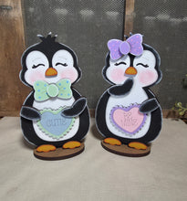 Load image into Gallery viewer, Valentine's Penguin Pair DIY kit
