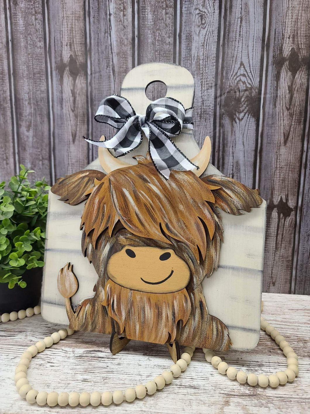 Highland cow on ear tag