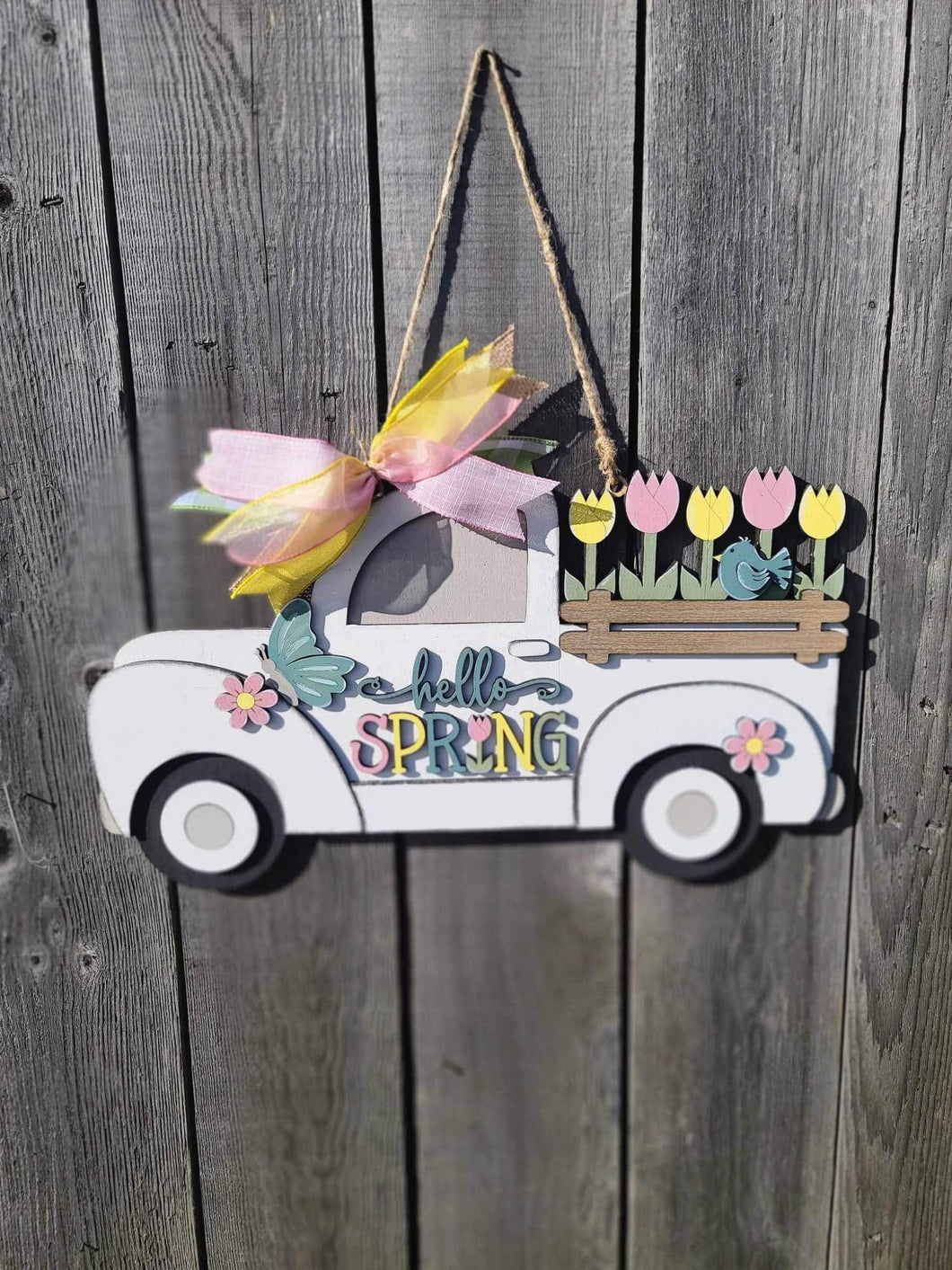 DIY KIT hello spring truck door hanger