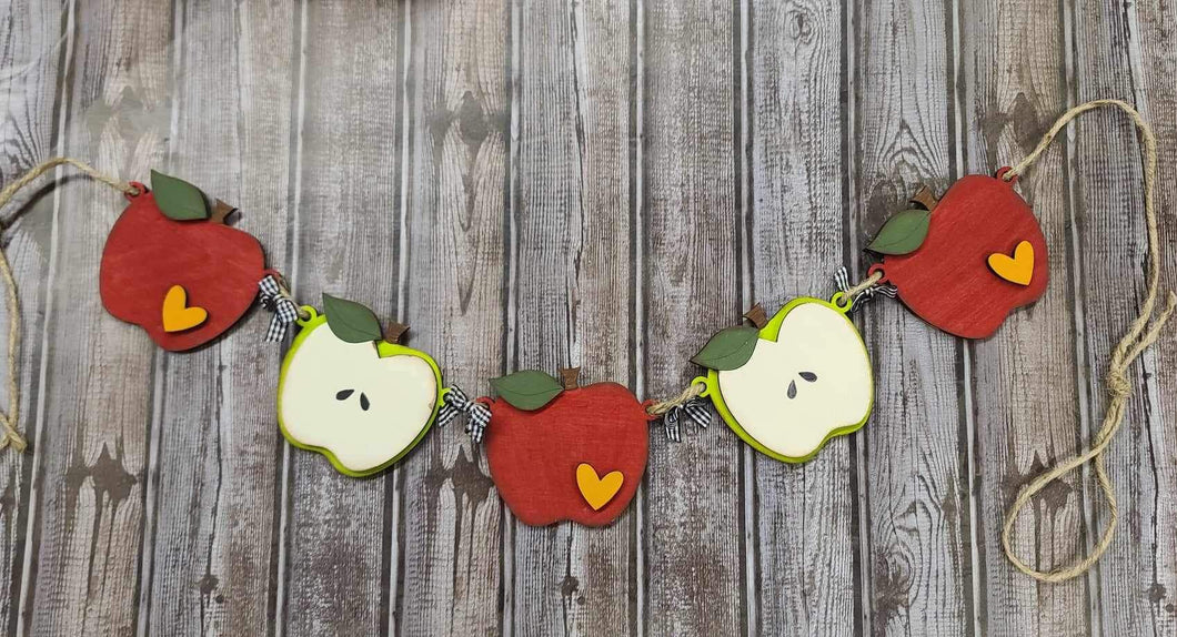 Apple banner garland DIY KIT WITHOUT SUPPLIES