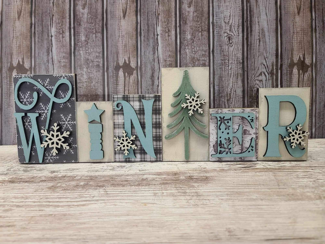 Winter word block