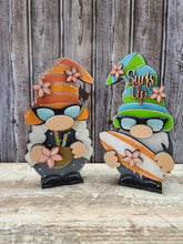 Load image into Gallery viewer, Surfs up interchangeable gnome add on. DIY KIT WITH SUPPLIES
