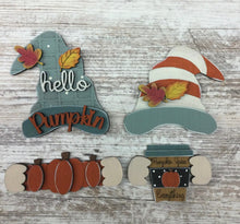 Load image into Gallery viewer, Interchangeable fall gnome DIY kit with supplies
