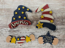 Load image into Gallery viewer, Patriotic interchangeable gnome add on. DIY KIT WITH SUPPLIES
