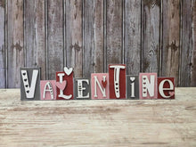 Load image into Gallery viewer, Valentine word block. DIY kit with supplies
