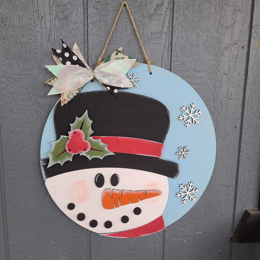 Snowman doorhanger DIY KIT without supplies