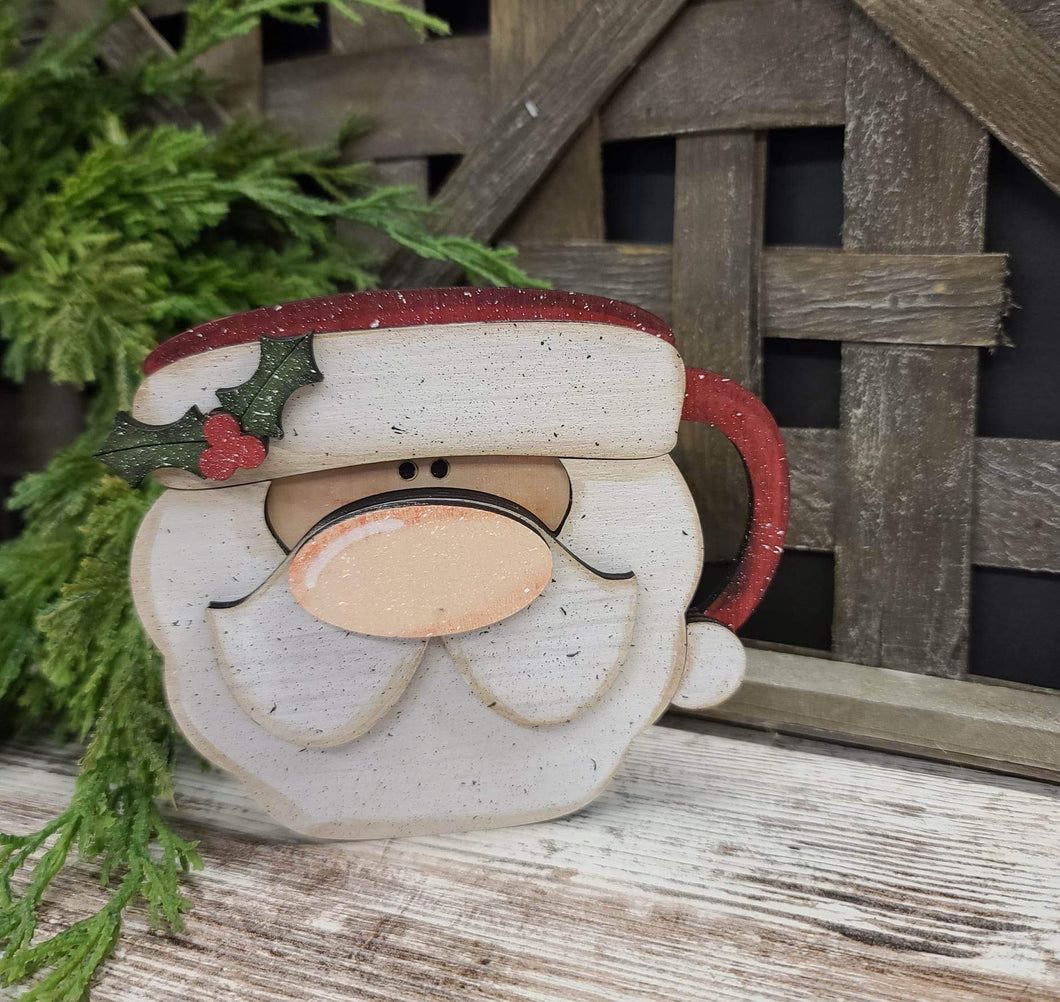 Vintage Santa mug sitter DIY Kit without supplies