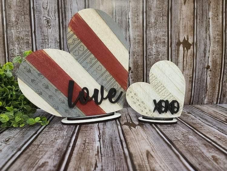 Xoxo and love hearts DIY kit without supplies