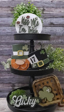 Load image into Gallery viewer, Kiss me I’m Irish tiered tray set
