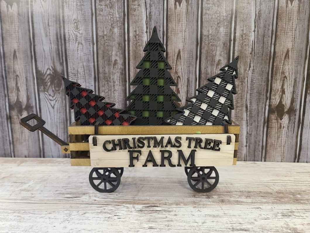 Christmas Tree Farm wagon insert