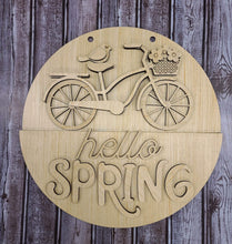 Load image into Gallery viewer, Hello spring with bike doorhanger kit with supplies
