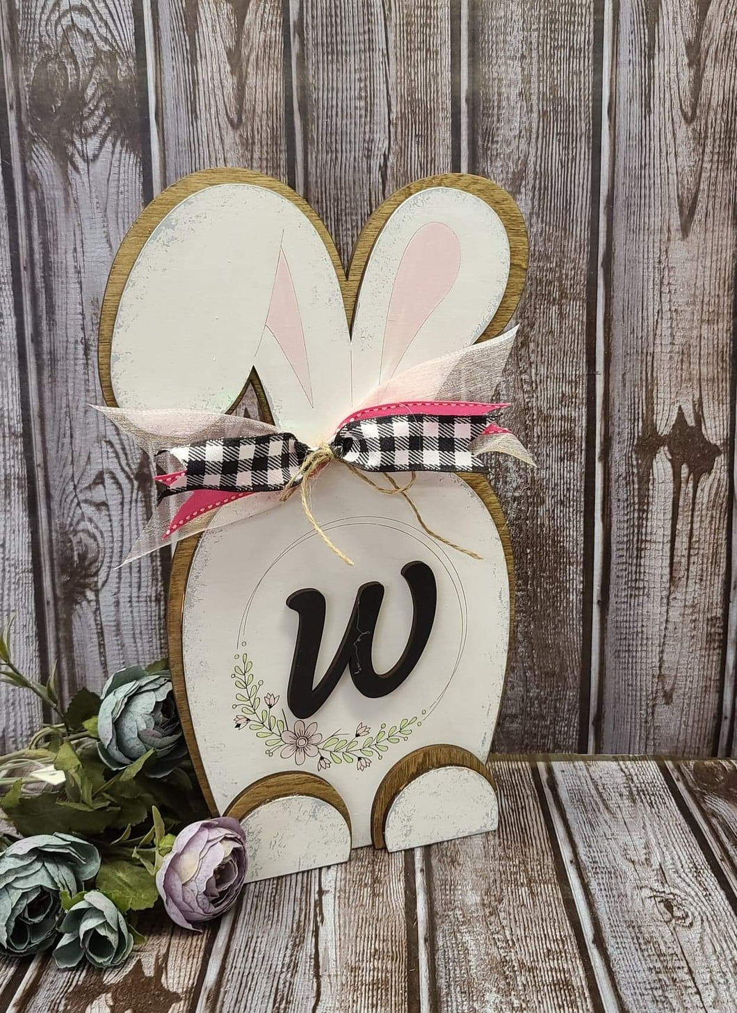 Personalized bunny shelf sitter