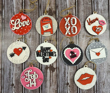 Load image into Gallery viewer, 10 piece Valentine’s Day ornaments DIY kit with supplies
