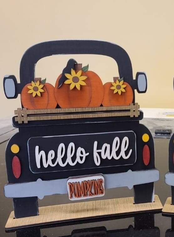 Hello fall truck insert