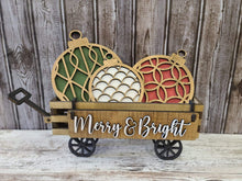 Load image into Gallery viewer, Merry and bright wagon insert
