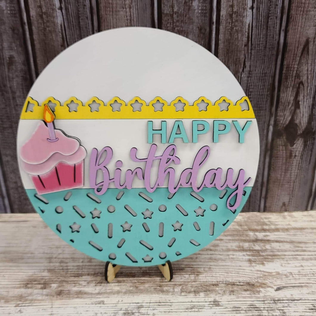 Happy birthday round diy kit without supplies