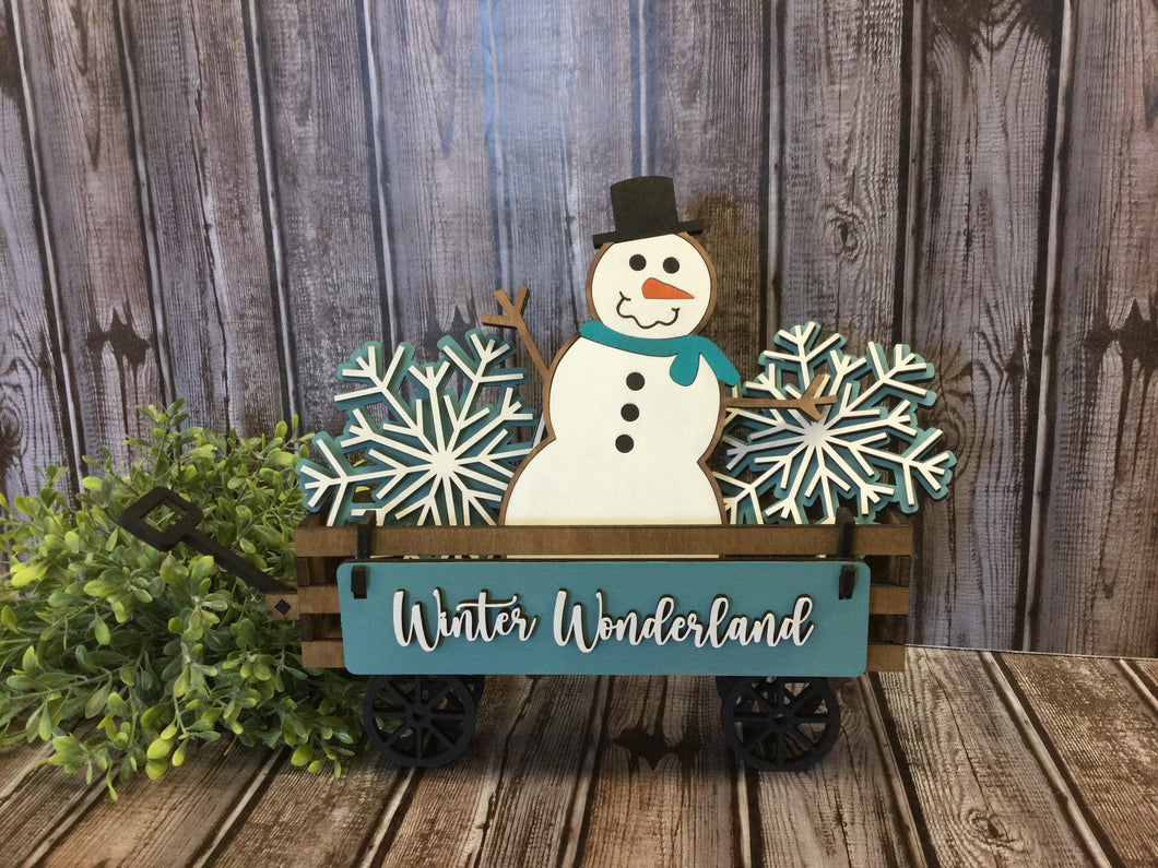 Winter wonderland wagon insert