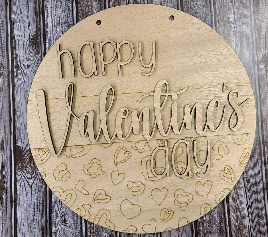 Happy Valentine’s Day DIY doorhanger kit without supplies