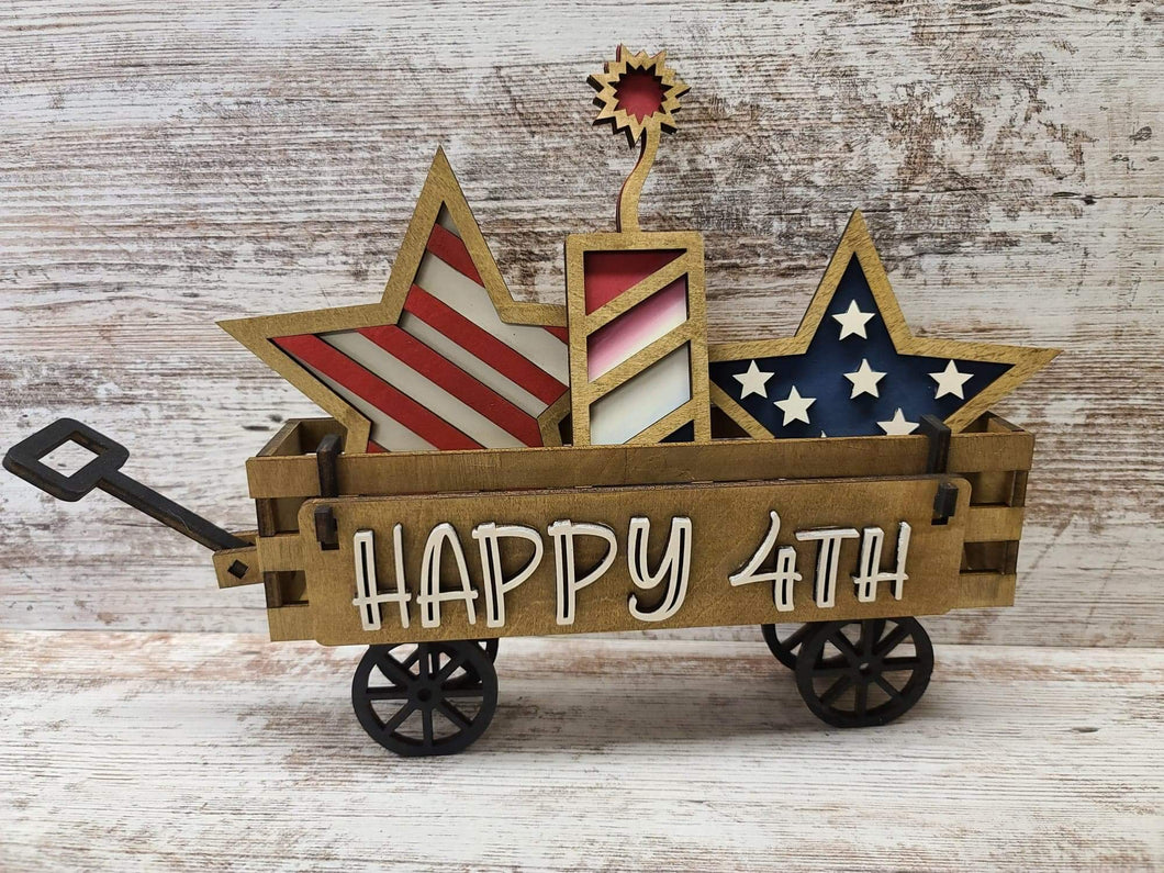 4th of July wagon insert