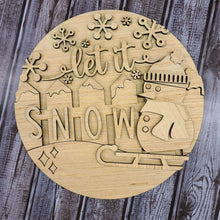 Load image into Gallery viewer, DIY Let it snow fence with snowman with supplies
